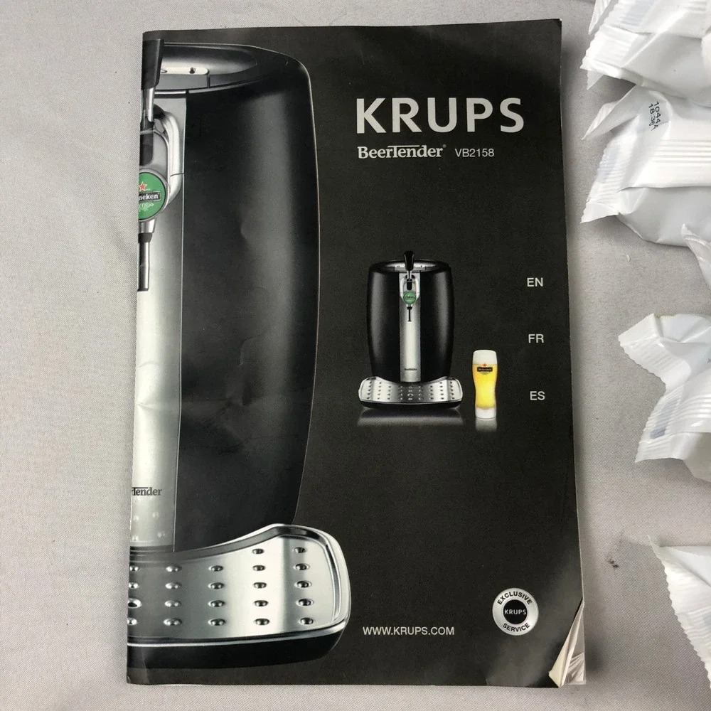 Krups BeerTender B100 Home Beer Draft System Black Chrome Heineken 5L FREE SHIP